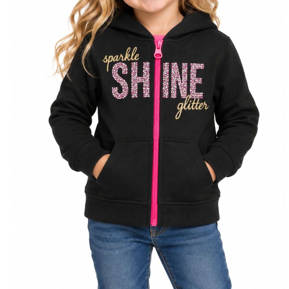 🔥 5 for $30 🔥 Healthtex Toddler Girls’ “Sparkle Shine Glitter” Hoodie | 3T